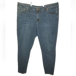 Lane Bryant Skinny Jeans Woman Plus 22W Blue Super Stretchy Denim Shaping Casual